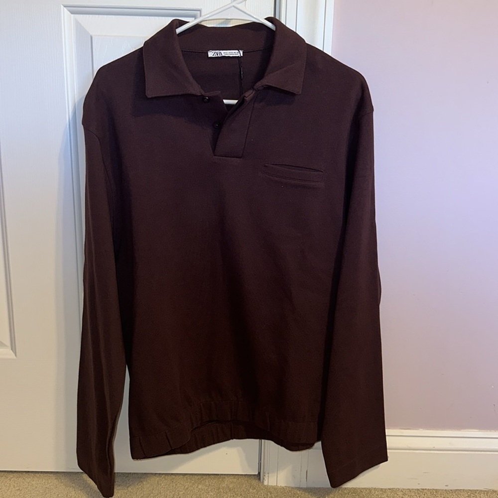 Zara Long Sleeve Polo